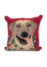 Trans Ocean Pillow Frontporch Animal 100% Polyester Hand Tufted 1561